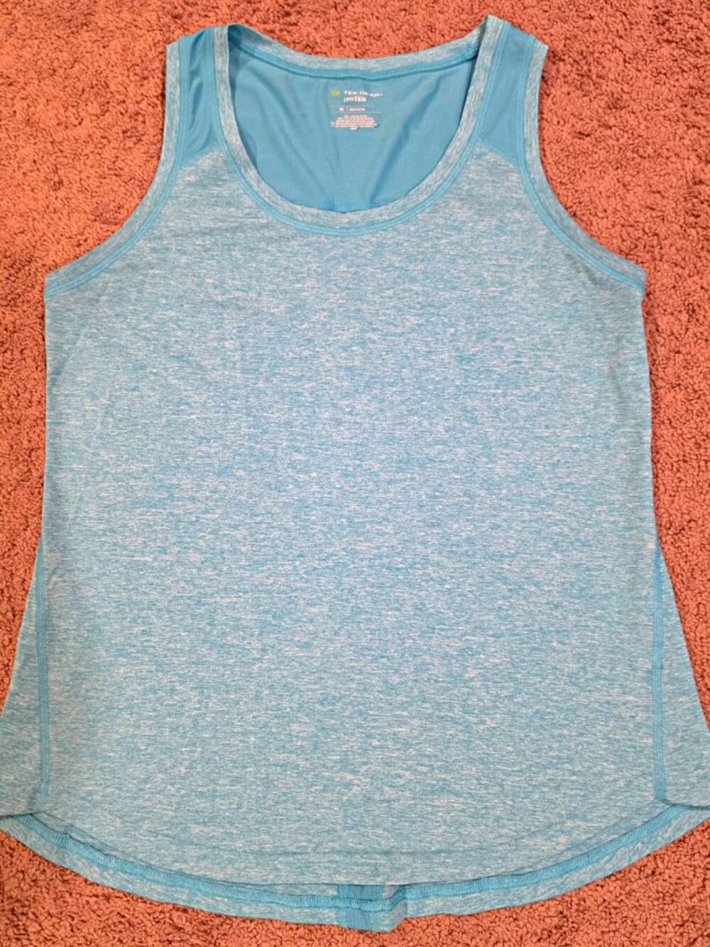 Tek Gear DRYTEK Women's Heathered Blue Scoop Neck Stretch Tank Top Size M